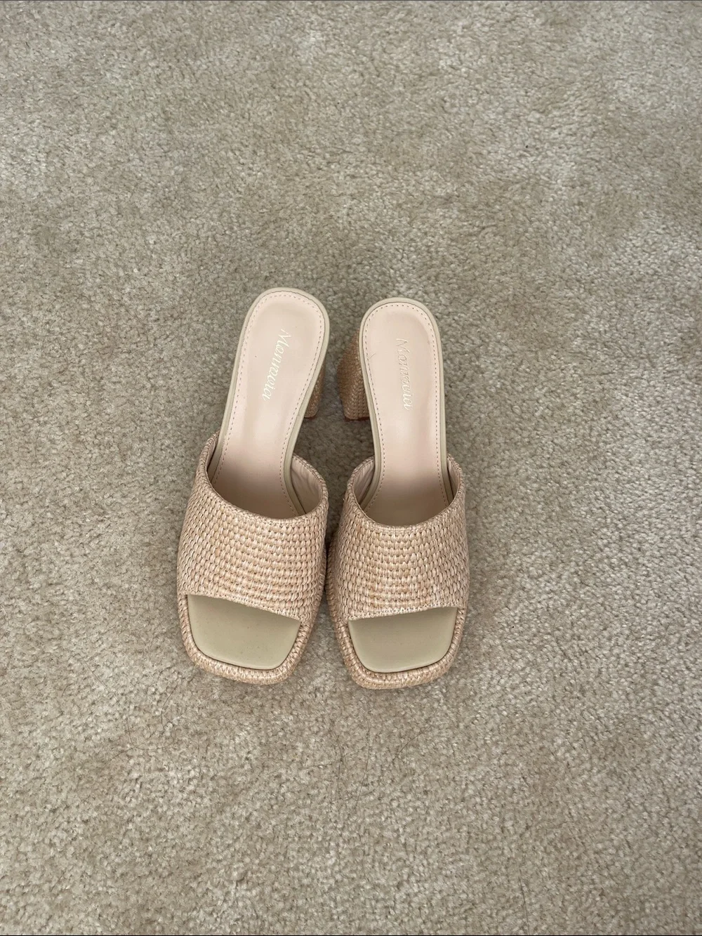 Monrovia Woven Block Heel Sandals